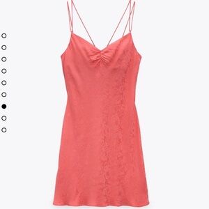 Zara Pink Satin Effect Dress NWT